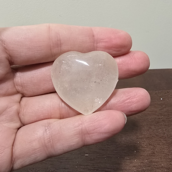 Clear Quartz Crystal Heart #B - Picture 4 of 5
